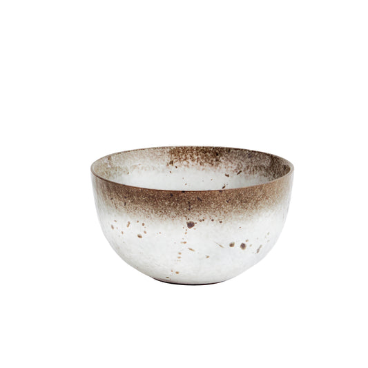 Handgefertigter Stoneware Bowl 'Mocha Ripple' von Madam Stoltz