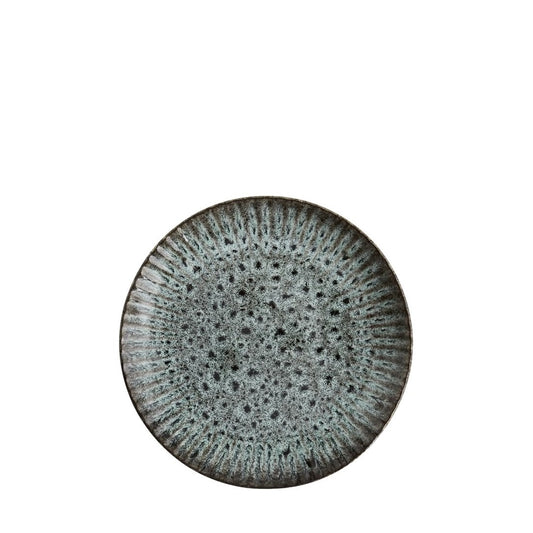 Handgefertigter Stoneware Lunchteller 'Ocean Speckle' von Madam Stoltz