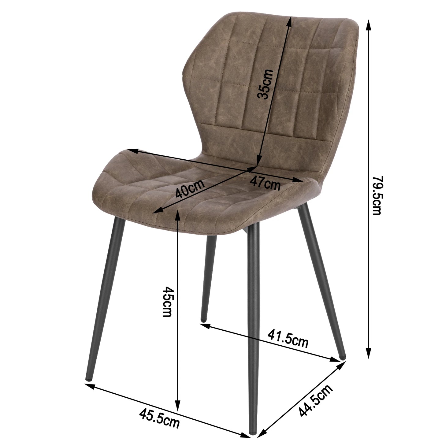 Skandinavischer Esszimmerstuhl, Set aus 2 Stühlen