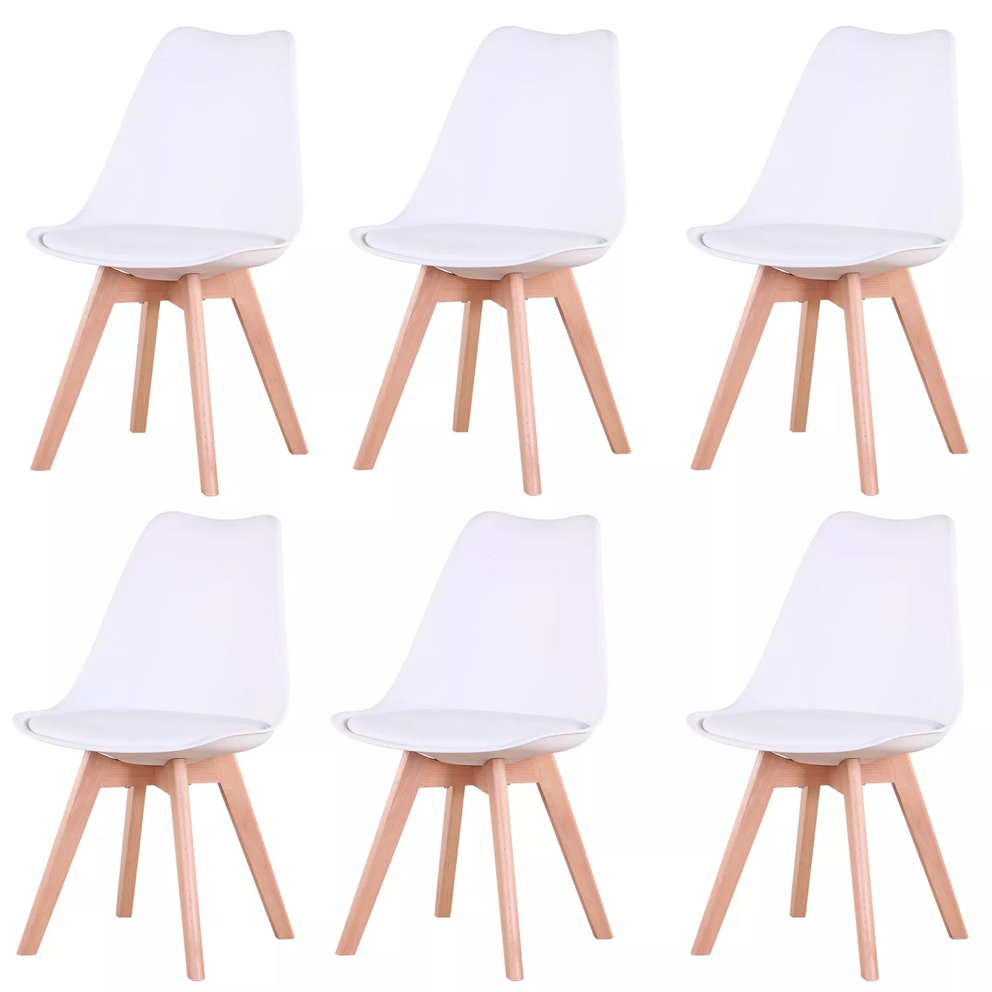 Nordic Medieval Dining Chair Set (6 Stück)