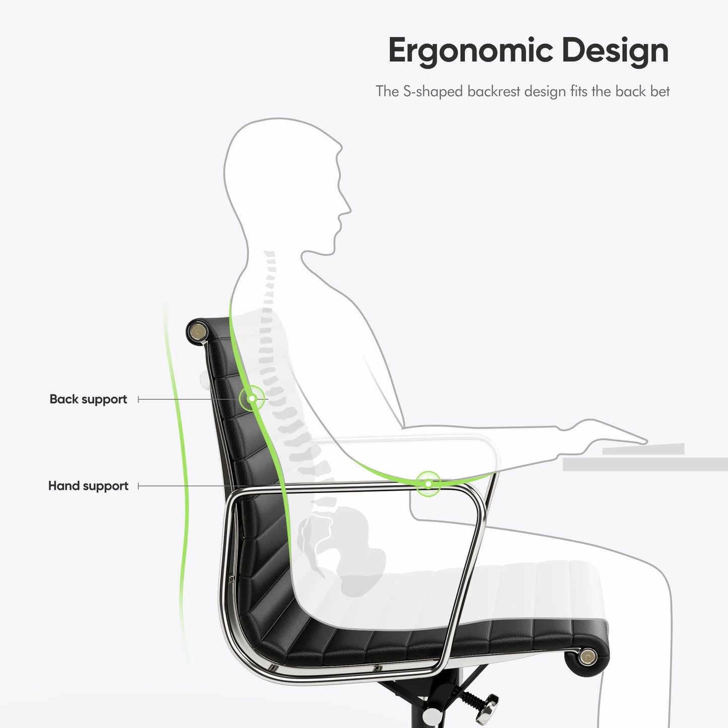 Ergonomischer Leder-Bürostuhl