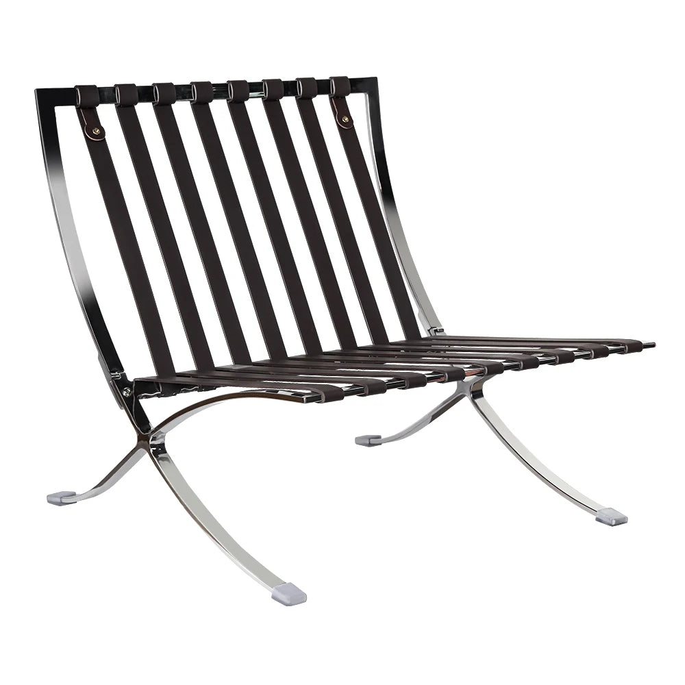 Nordic Fold Lounge Chair - Dark Brown