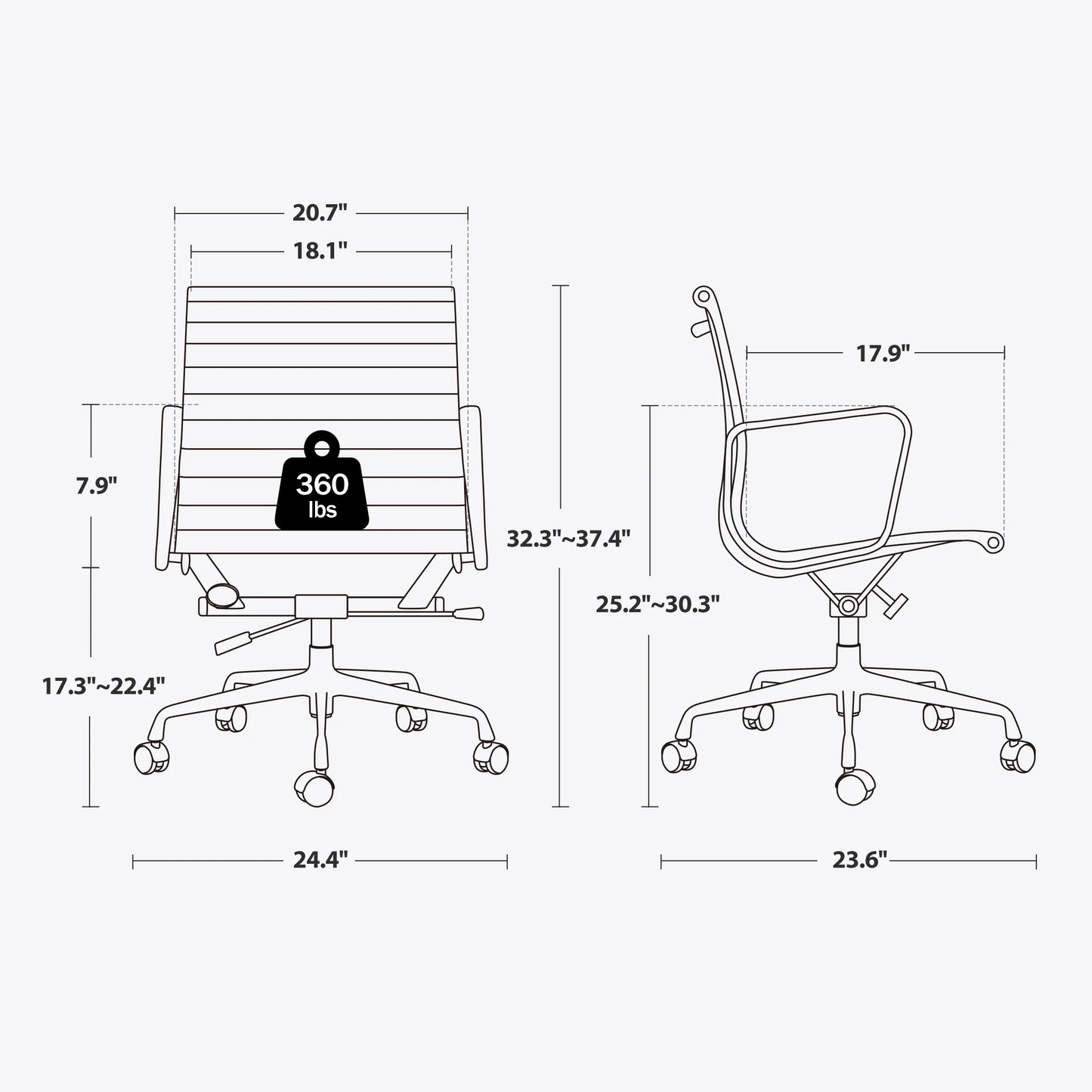 Ergonomischer Leder-Bürostuhl